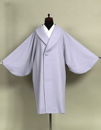 【和遊館】KOH252　カシミヤ混！へちま衿和装用高級ロングコート　ラベンダー