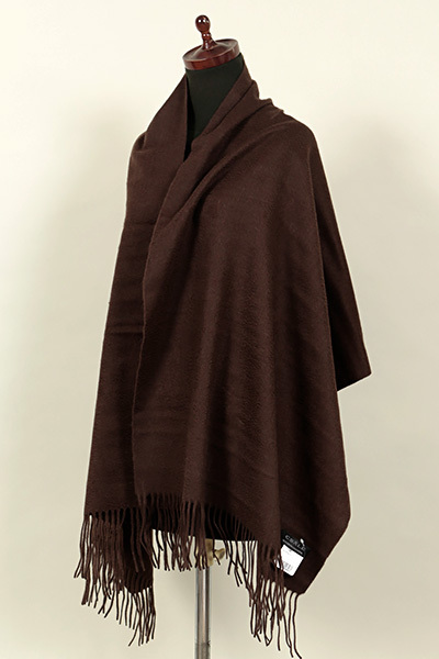 和游館 sa2151 カシミヤ 100％ 高級 ショール 無地 CSALE 和裝 洋裝 兼用 ダークブラウン