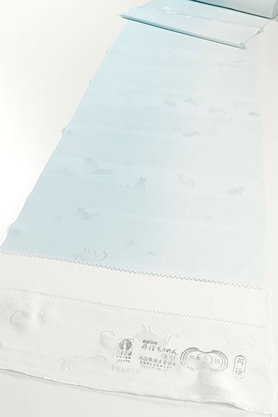 【和遊館】KKH853　丹後ちりめん地紋起こしぼかし染め小紋着尺　猫