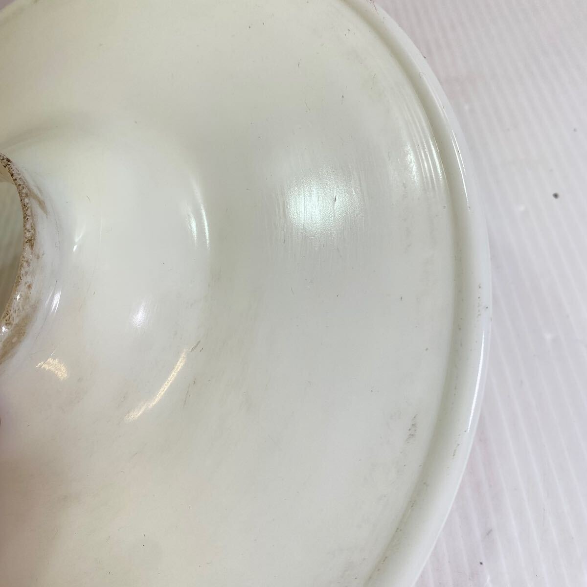 乳白ガラス 乳白色 電笠 電傘 昭和レトロ アンティーク ランプシェード 照明 硝子 インテリア 古道具 _画像6