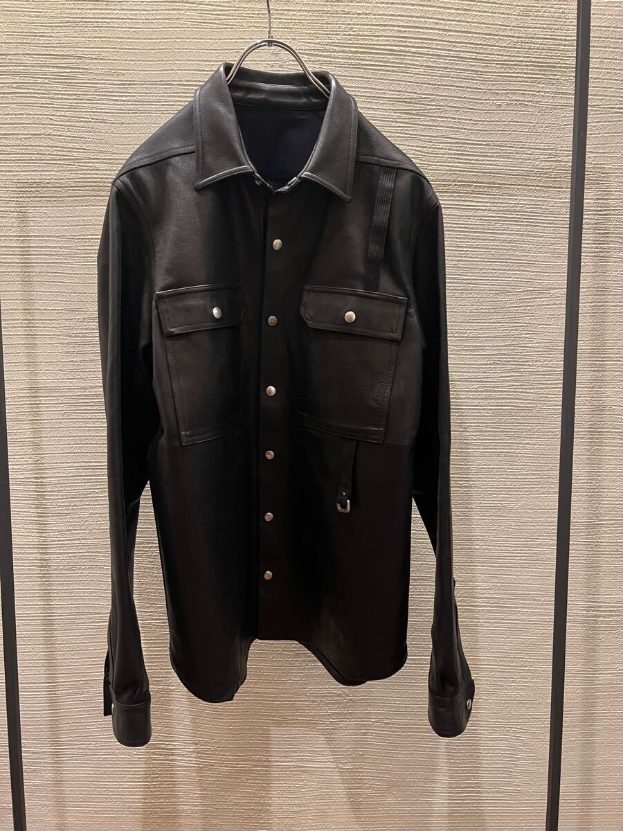 rick owens リックオウエンス アウターシャツ レザージャケット rick owens リックオウエンス アウターシャツ レザージャケット
