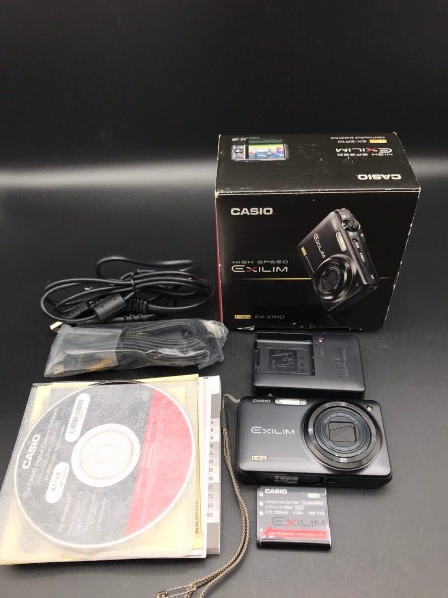 杉本　11月　No.88　CASIO　カシオ　EXILIM　デジカメ　EX-ZR10 1210万画素　画面サイズ3インチ　箱付き一式あり　ブラック　動作確認済