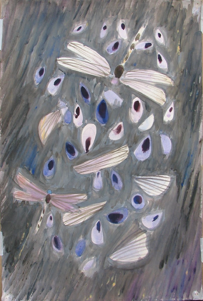 水彩連盟会員,仁戸田秀吉「静物10号大,水彩,1954年,茨城県近代美術館収蔵 二科会員,水彩連盟会員,仁戸田秀吉「風景」M10号大,水彩,茨城県