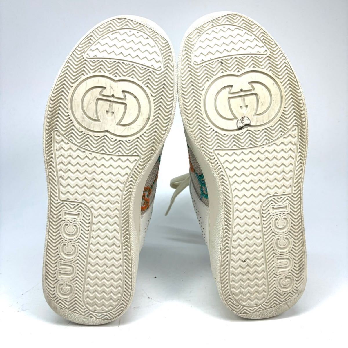 GUCCI グッチ スニーカー GG柄 38 25cm ホワイト マルチカラー GUCCI グッチ スニーカー GG柄 38 25cm ホワイト マルチカラー
