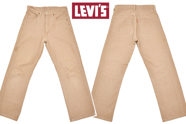 K-4629★Levi's リーバイス 509-0332★1993年 90s 日本制 ヴィンテージ 茶系カラーデニム ストレートパンツ ジーンズ W-28