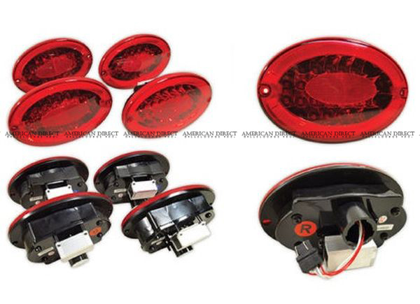 【即納/Corvette America社制/正規(guī)品/レッド/V4】97-04y シボレー コルベット C5 LED リア テール ライト ランプ LEDテール バック 41454