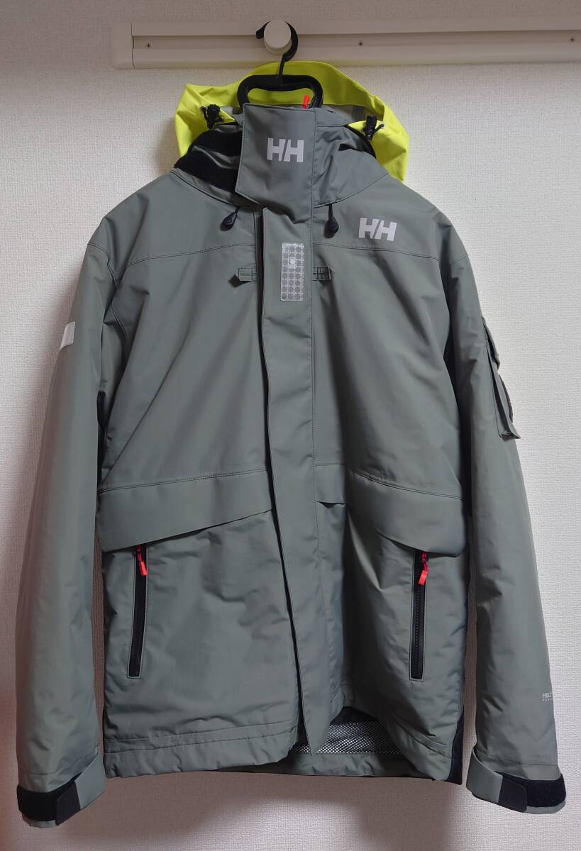 【美品】ヘリーハンセン オーシャンフレイ3WAYジャケット カラー：セージ　サイズ：L　メンズ HH12252