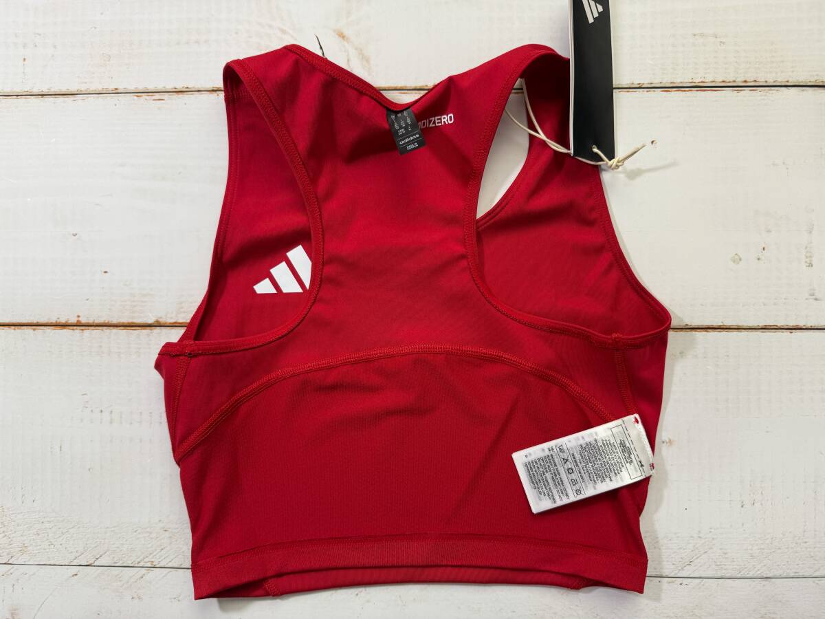 【即決】adidas Adizero アディダス 女子 陸上 クロップトップ レーシングブルマ Red 海外XSサイズ_画像7