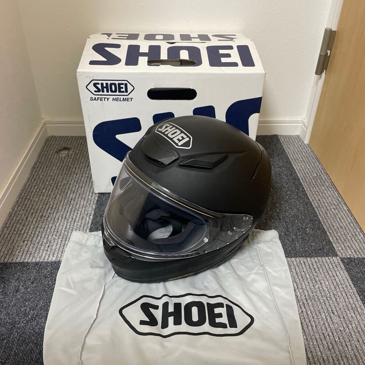 SHOEI ショウエイ Z-8 Z8 フルフェイス ヘルメット Mサイズ 57cm 2021年4月 マットブラック オートバイ 2輪 ② (205)