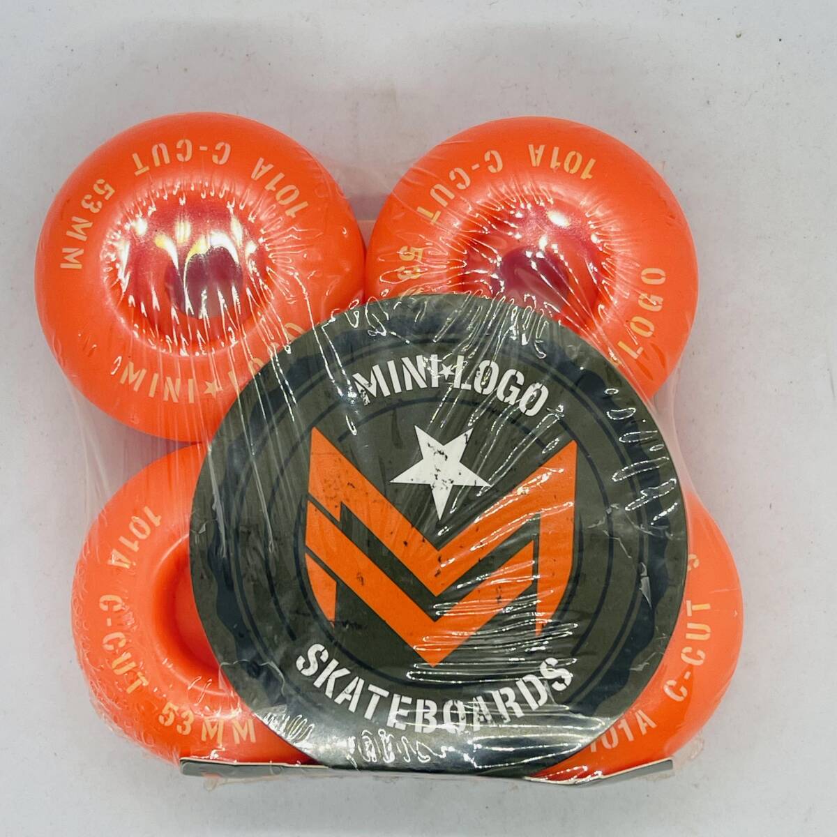 MINI-LOGO ミニロゴ 101A　53mm　スケートボード　スケボー ハードウィール　オレンジ色