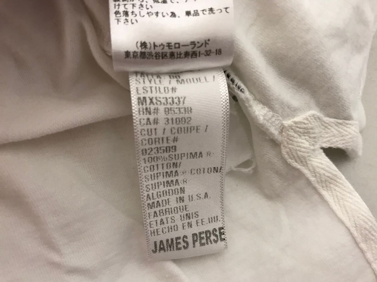  подлинный товар je-ms perth JAMESPERSE хлопок рубашка-поло с коротким рукавом мужской Surf American Casual милитари Street деловой костюм белый белый 00XS America производства 