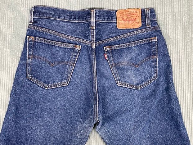 80's 90's 米國制 リーバイス LEVI'S 501 色濃い目 ひげ 544工場 表記W34L34 実寸W83L78 [ta-1287]