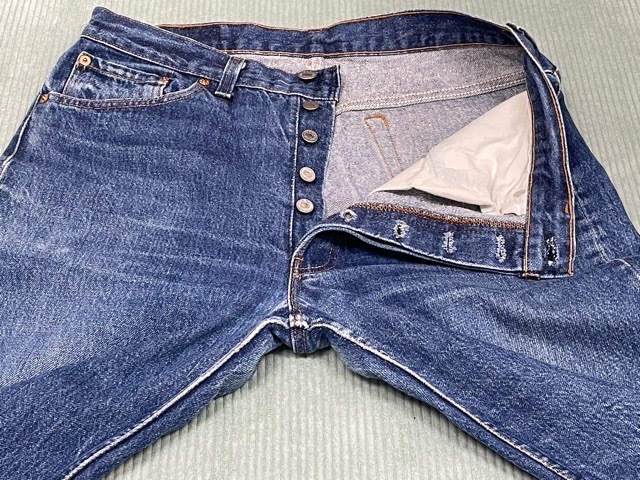 80's 90's 米國制 リーバイス LEVI'S 501 色濃い目 ひげ 544工場 表記W34L34 実寸W83L78 [ta-1287]