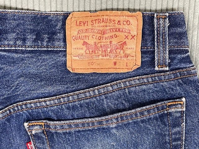 80's 90's 米國制 リーバイス LEVI'S 501 色濃い目 ひげ 544工場 表記W34L34 実寸W83L78 [ta-1287]