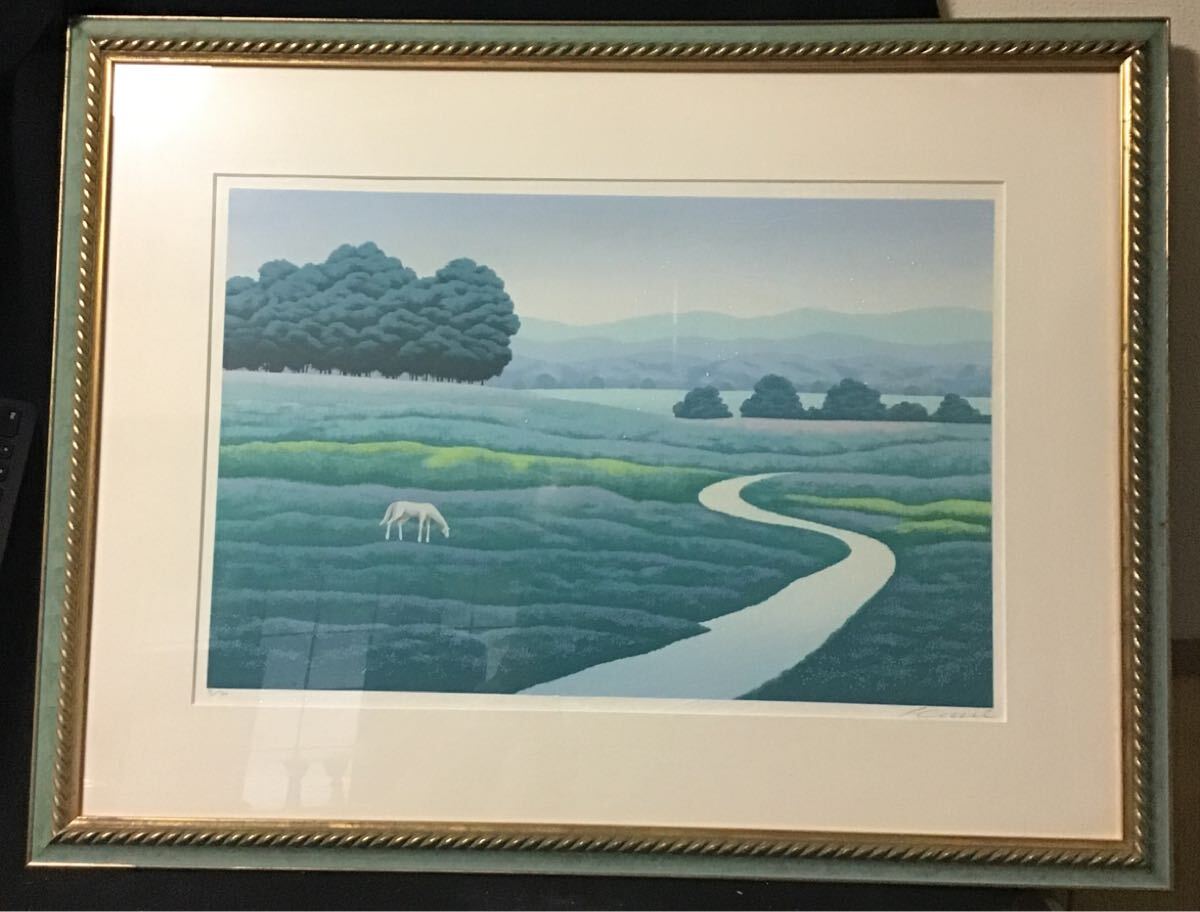 油絵 風景画 高級額 S 高級額装 油絵 風景画 サインあり