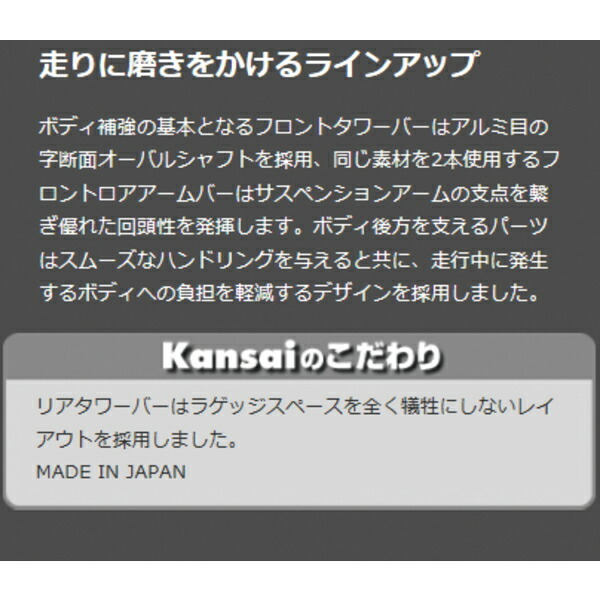 Kansaiサービス リアエンドバー GRB/GVBインプレッサWRX STI 07/10～