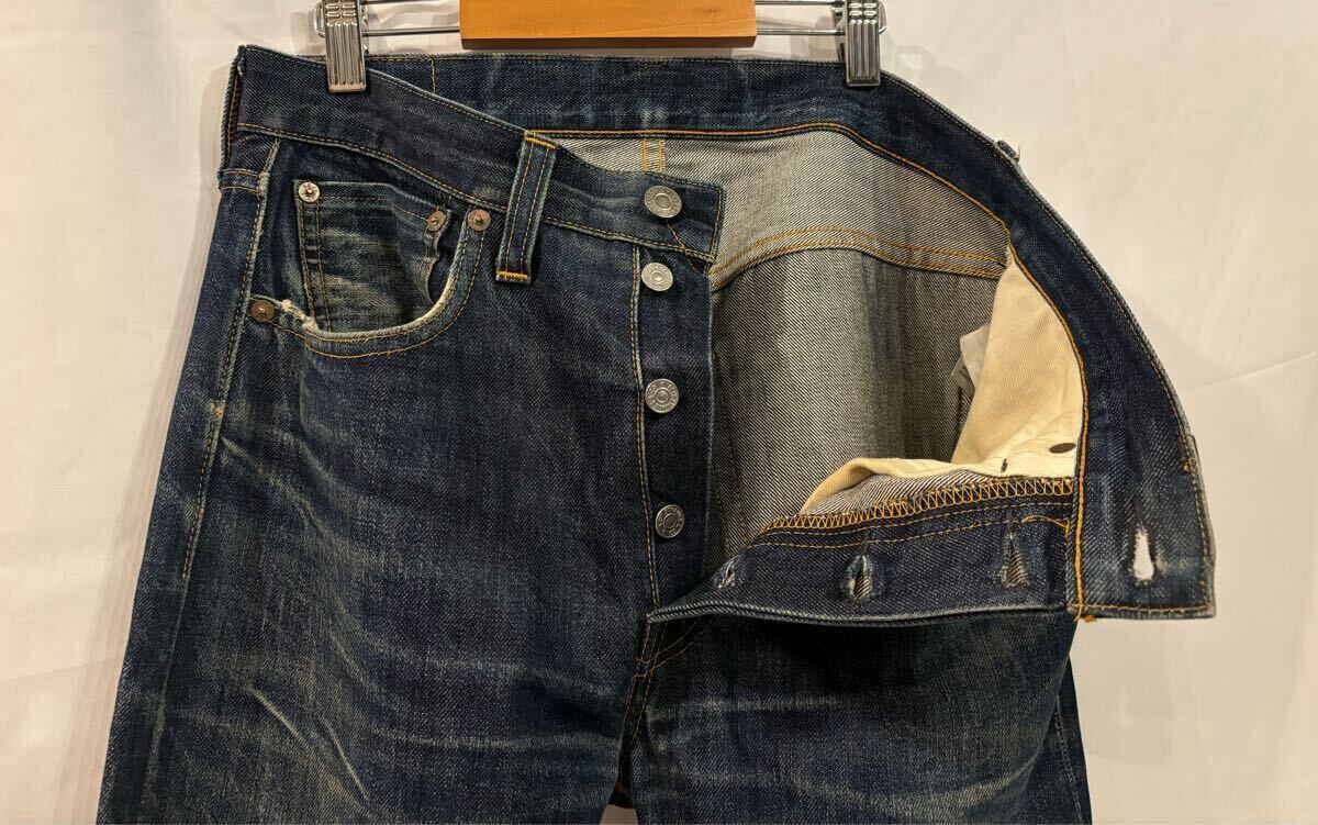 LEVI'S リーバイス 501XX デニムパンツ ジーンズ47501-0117 USA制 アメリカ 米國 ボタン里4420 W31 コーンデニム 鬼ヒゲ 蜂の巣 