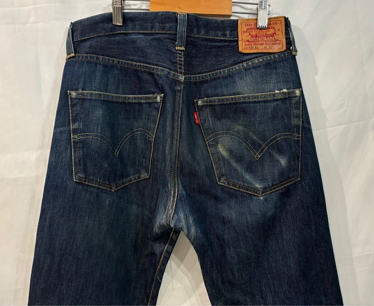 LEVI'S リーバイス 501XX デニムパンツ ジーンズ47501-0117 USA制 アメリカ 米國 ボタン里4420 W31 コーンデニム 鬼ヒゲ 蜂の巣 