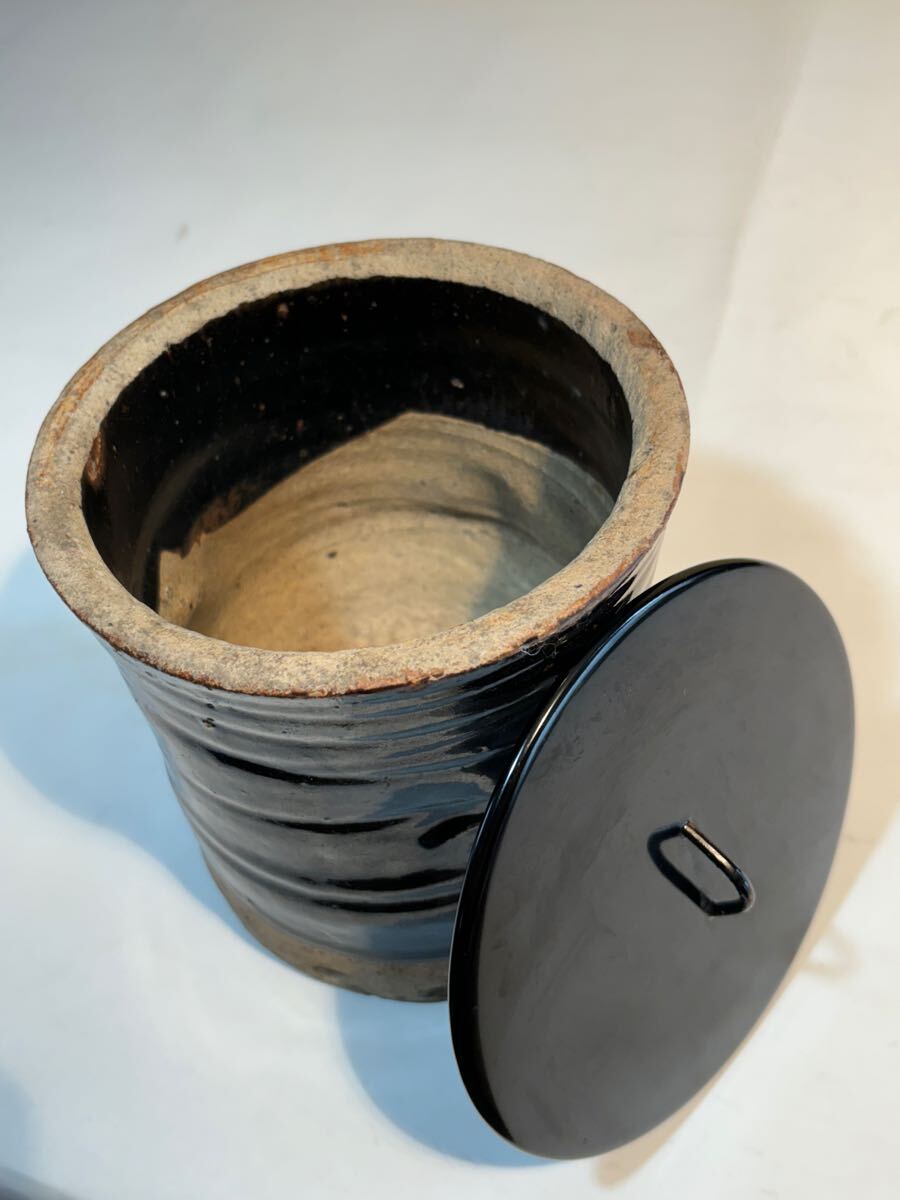 910 唐津焼　水指　水器　茶道具　 一重口水指　美品 とも箱_画像6