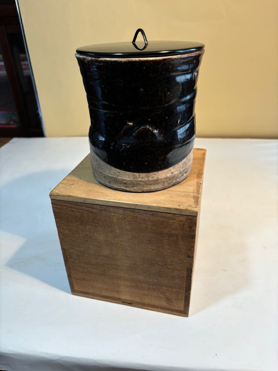 910 唐津焼　水指　水器　茶道具　 一重口水指　美品 とも箱_画像7