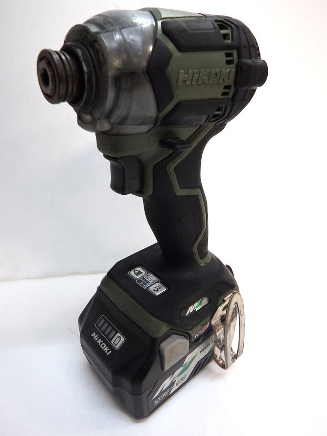 【動作品】Hikoki ハイコーキ コードレスインパクトドライバ WH36DC フォレストグリーン バッテリー付き 電動工具/DIY