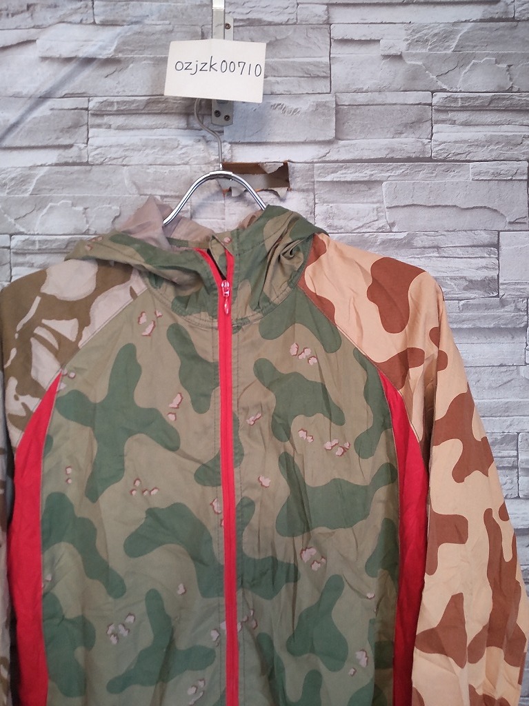 men's H847 Hurley ハーレー カモフラージュ迷彩 クレージーパターン フルジップ パーカー S マルチカラー