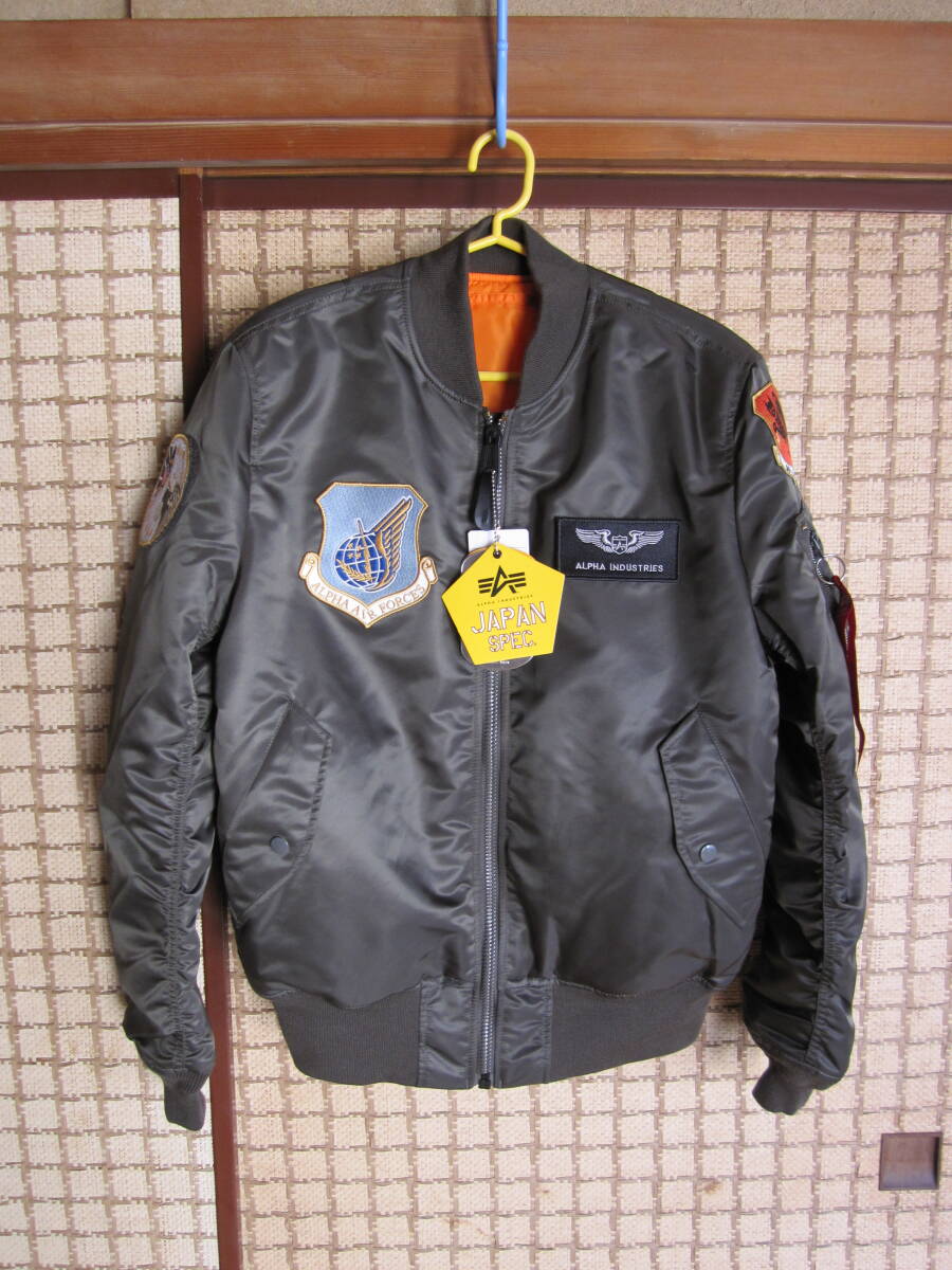 ☆ アルファ MA-1 ジャパンスペック フライトジャケット カーキ 新品??！ 検) ALPHA INDUSTRIES ☆