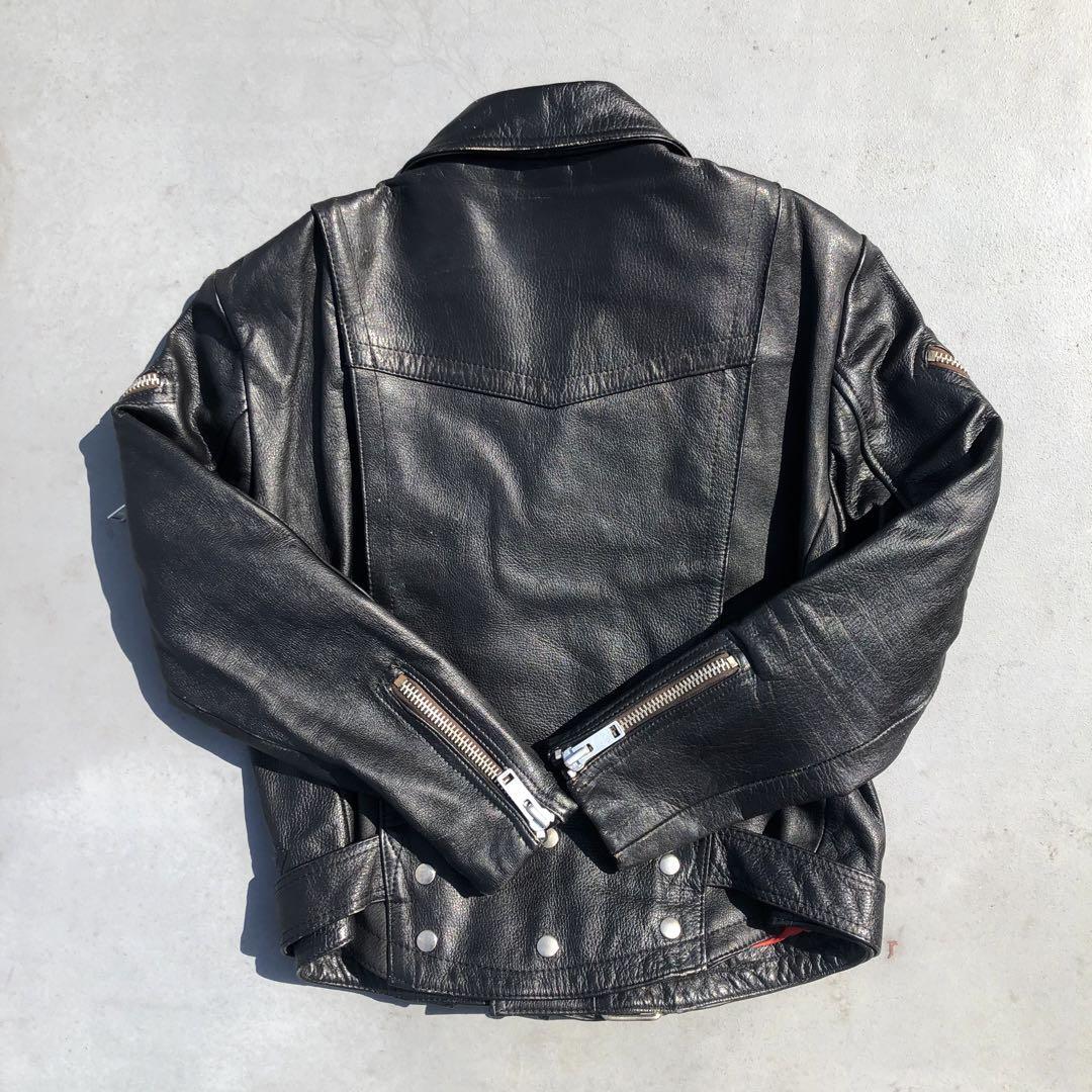 90s【Vintage】レザーダブルライダース/ベスト(XL位)本革 パンク 90s【Vintage】レザーダブルライダース/ベスト(XL位)本革 パンク