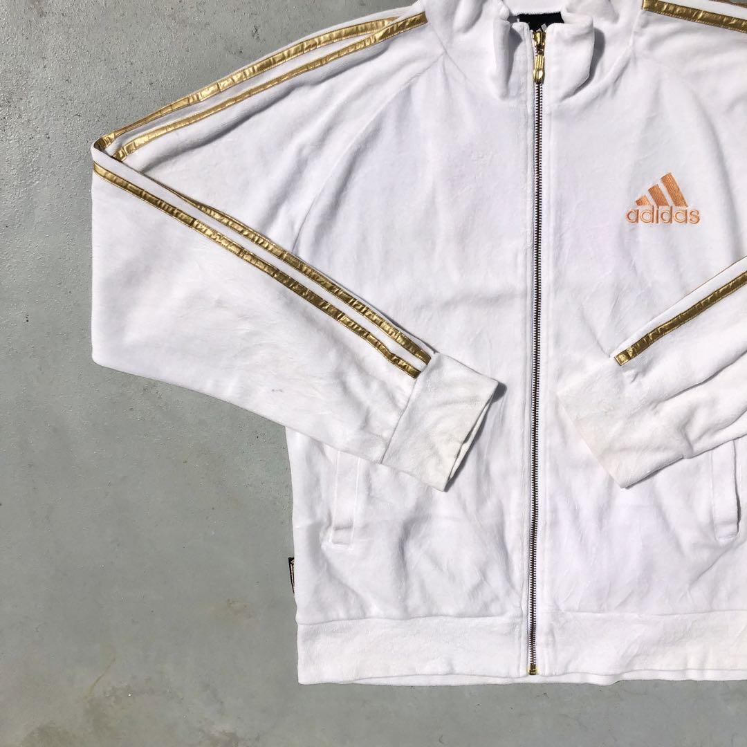 00s adidas アディダス ベロア 刺繍ロゴ 三本ライン トラック 00s adidas アディダス ベロア 刺繍ロゴ 三本ライン トラック