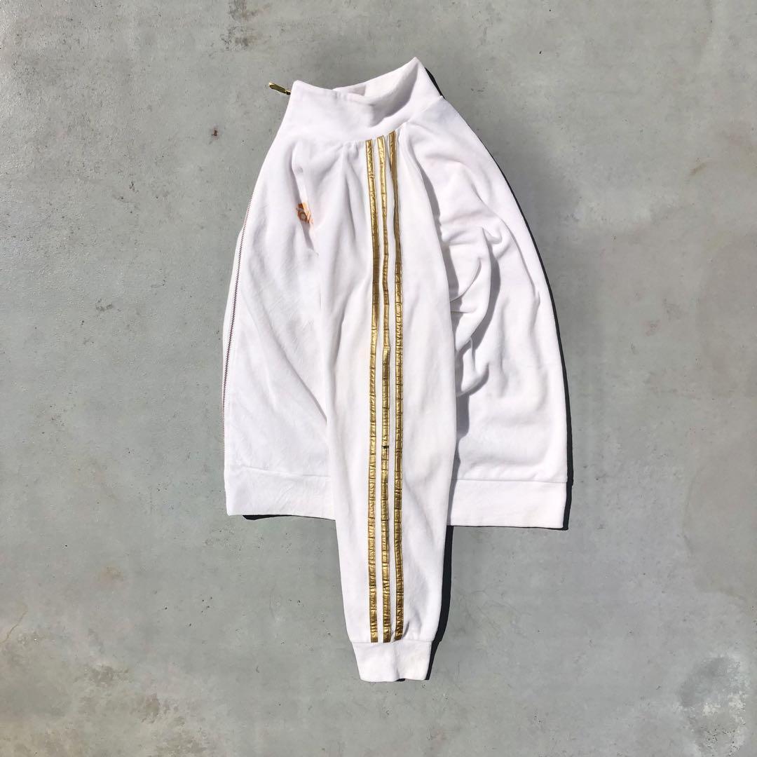 00s adidas アディダス ベロア 刺繍ロゴ 三本ライン トラック 00s adidas アディダス ベロア 刺繍ロゴ 三本ライン トラック