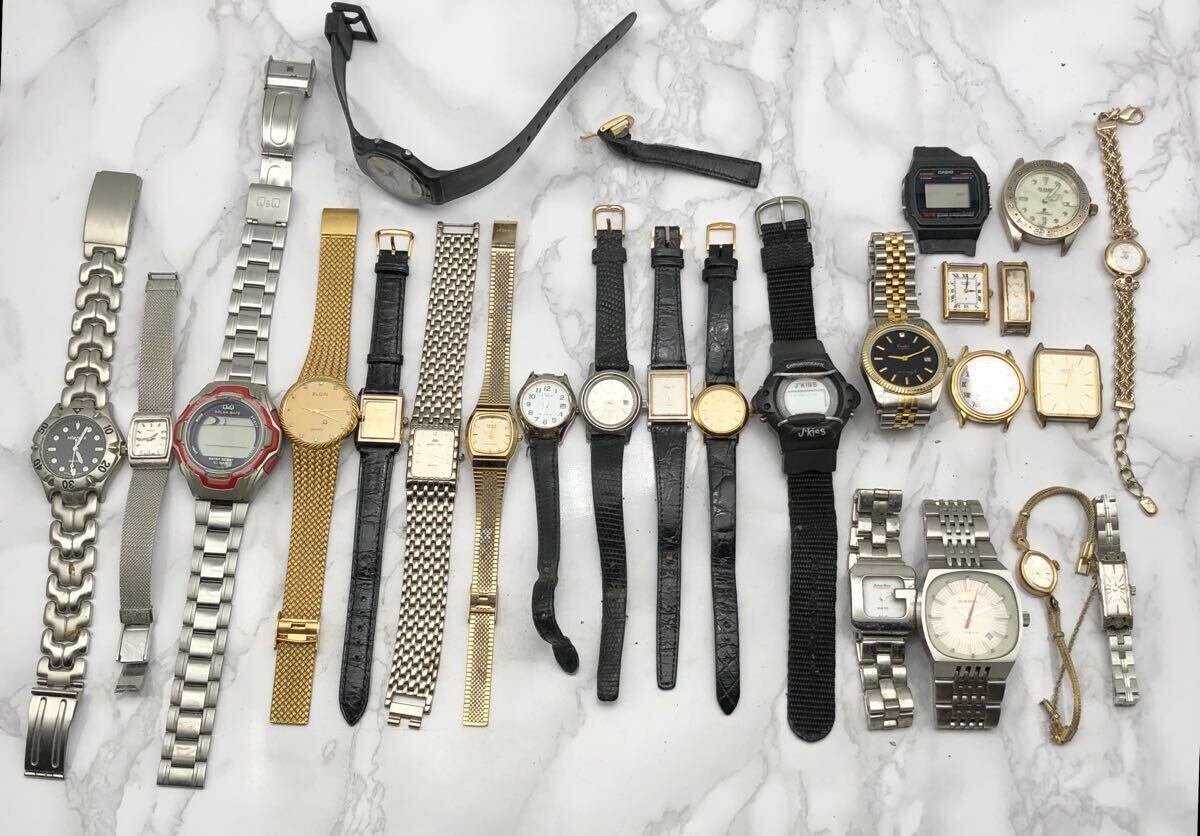 FN13926U【まとめ売り】RADO CASIO DIESEL QUARTZ クォーツ 腕時計 25本 セット レディース メンズ 総重量 約 960g