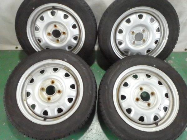 S1058■ヨコハマ IG60 155/65R14■TOPY V5 14X4.5J +45 鉄 中古4本
