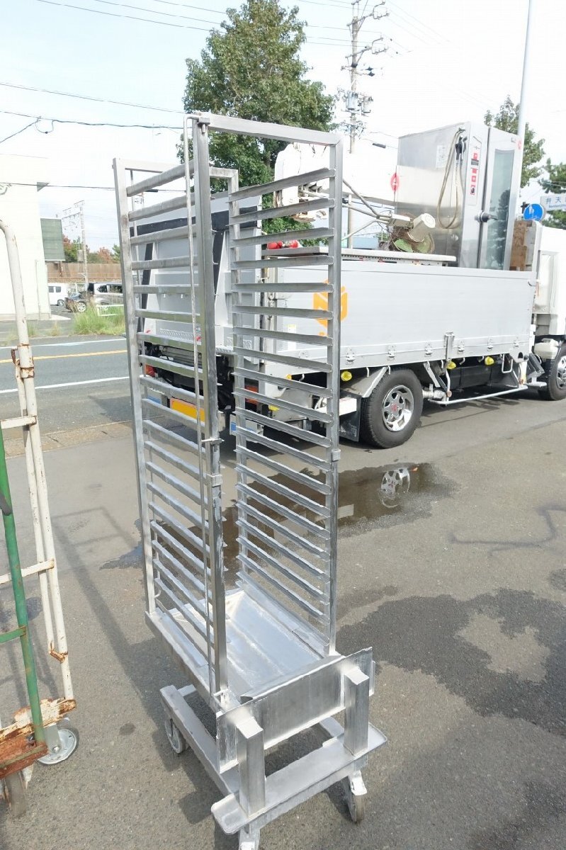 靜岡県発　20段　ステンレス　キャスター付き　オーブンラック　ホテルパン用　ラックカート　オーブン天板　パンラック　トレーラック
