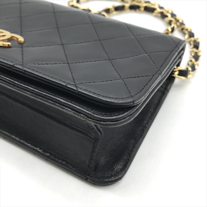  superior article CHANE Chanel matelasse lambskin Mini here Mark chain shoulder bag black brand bag k4115