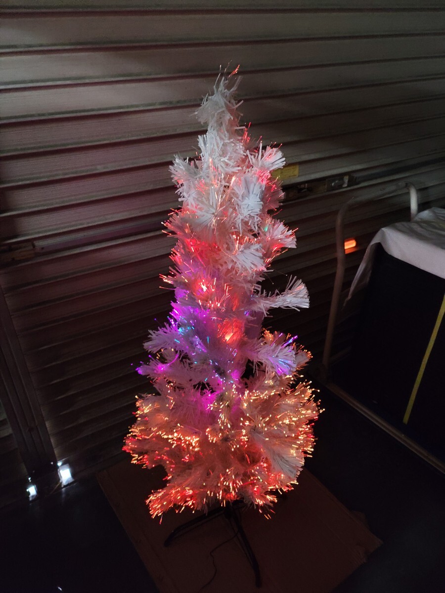 4624 120光ファイバーホワイト白クリスマスツリー120cm クリスマス
