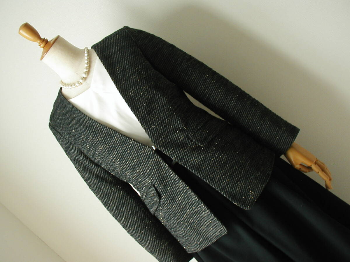 新品a.v.vのジャケットとchocol raffine robe ショコラフィネローブのパンツ セットアップ★入學(xué)式/卒業(yè)式/ツイード/ネイビー濃紺/スーツ