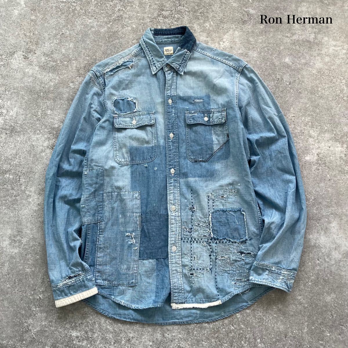 Ron Herman】ロンハーマン デニムシャツ デニムシャンブレー Ron Herman】ロンハーマン デニムシャツ デニムシャンブレー