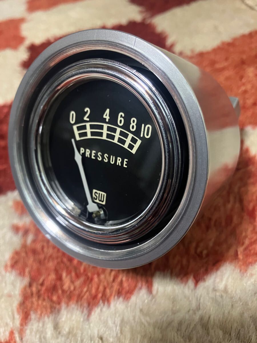 1970's Stewart warner oil pressure gauge スチュワートワーナー　スチュワート　オイルプレッシャーゲージ　油圧計　当時物　z1 kz GS
