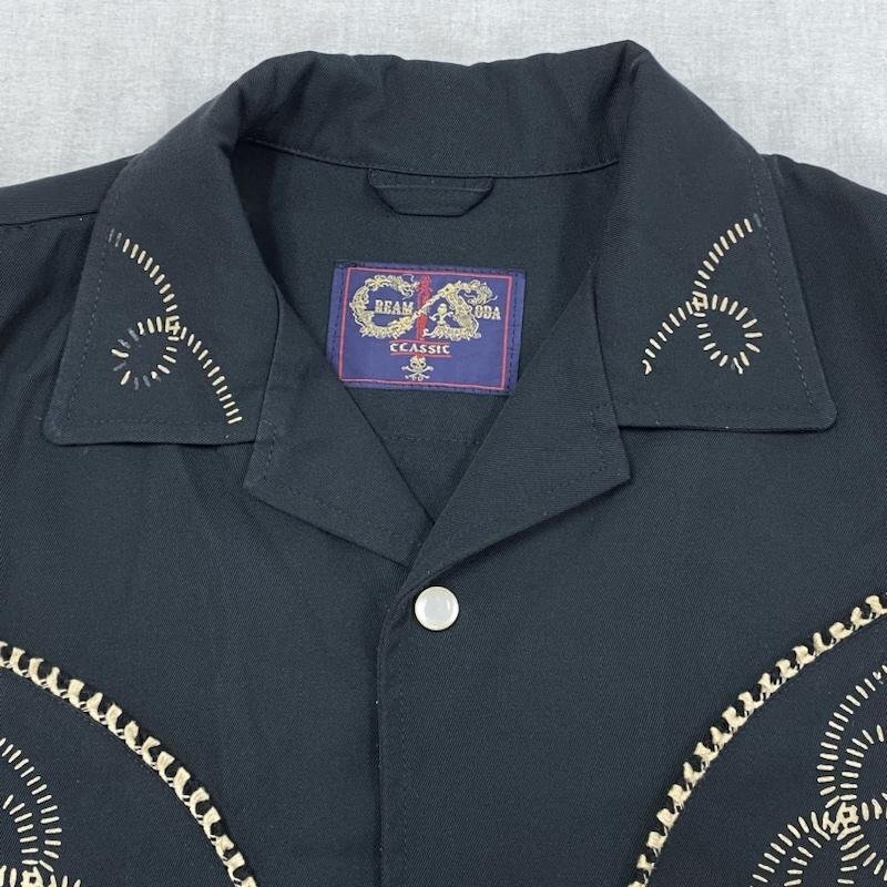  cream soda 80*s rockabilly Western . collar open color jacket, outer garment jacket, outer garment inscription less print 