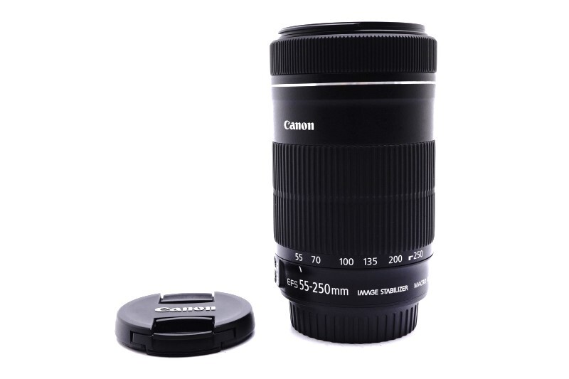 * прекрасный товар * Canon EF-S 55-250mm IS F4-5.6 STM MACRO Lens Canon чистый исправно работает стабилизация изображения линзы *161
