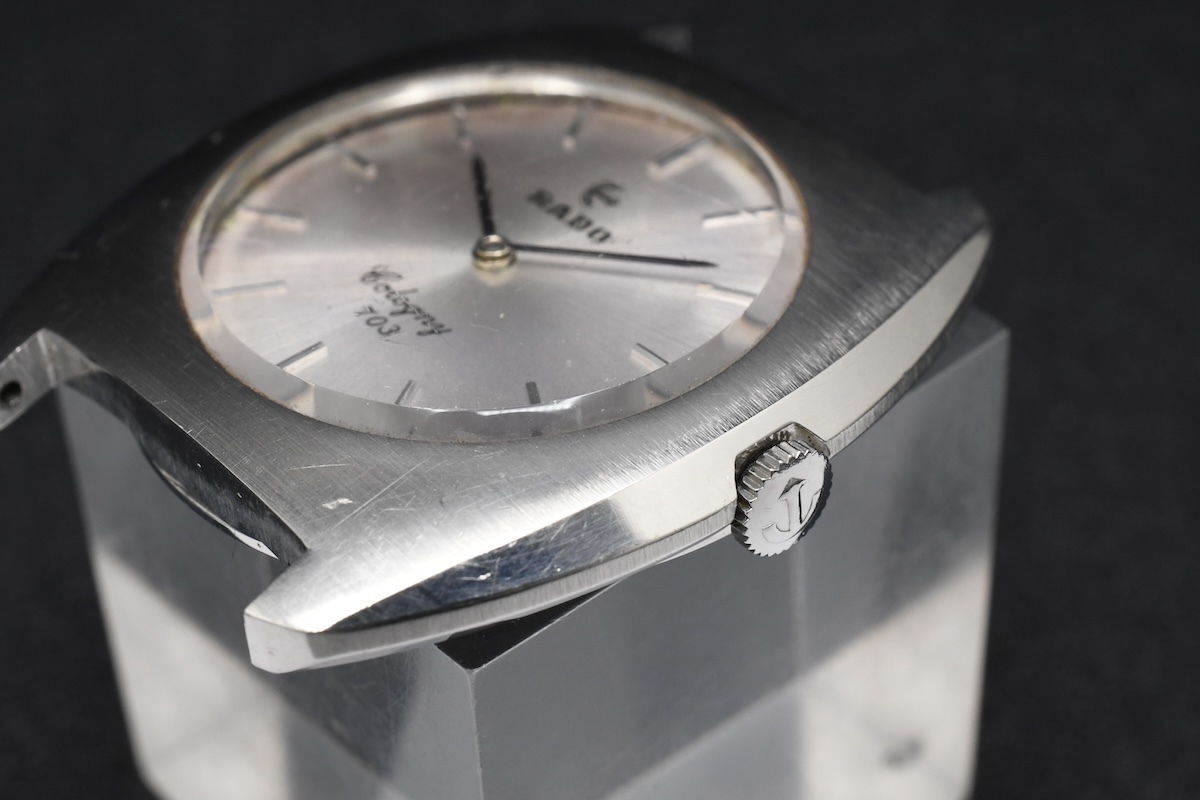 良品★S29 RADO Cologny 703 ラドー コロニー 手巻き メンズ腕時計 パープル文字盤 動作確認済 2針 純正コンビメタルバンド 記念品 K119990 HA-7031| ラドー コロニー705 ラピスラズリ・ブルー・星空文字盤・スタ