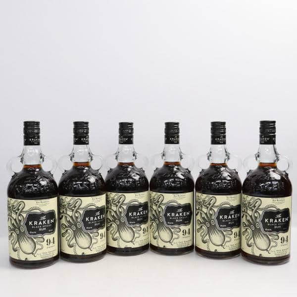 【6本セット】THE KRAKEN（クラーケン）ブラック スパイスド ラム 47％ 750ml R24J040166