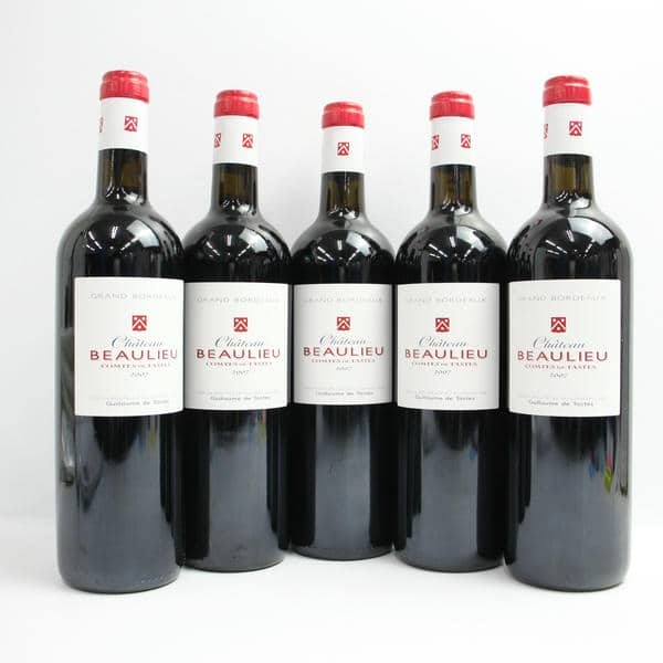 【5本セット】Chateau Beaulieu（シャトー ボーリュー）コント ド タスト 2007 12.5％ 750ml R24J040440