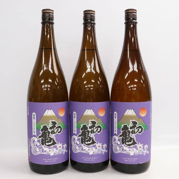 1円~ 【3本セット】初亀 辛口 プレミアム 15度 1800ml 製造24.06 蔵出24.08 G24J220083