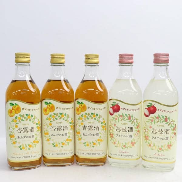 1円~【5本セット】KIRIN（キリン）各種（杏露酒 あんずのお酒 14％ 500ml 等）Z24K190058