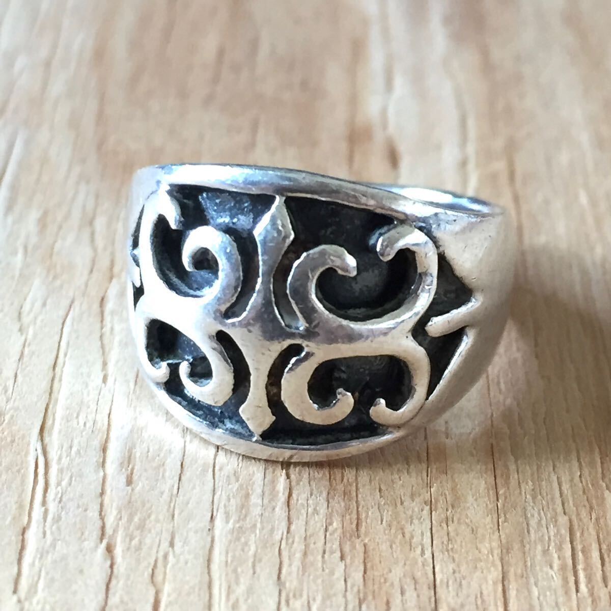 美品 NANO universe Teutonic pattern Siver ring ナノユニバース チュートンタイプ シルバーリング 15号 指輪 SILVER925 STERLING SILVER
