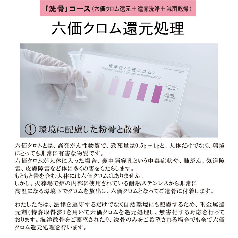 粉骨 遺骨洗骨「洗骨 (六価クロム還元・遺骨洗浄・滅菌乾燥 粉骨 遺骨洗骨「洗骨 (六価クロム還元・遺骨洗浄・滅菌乾燥
