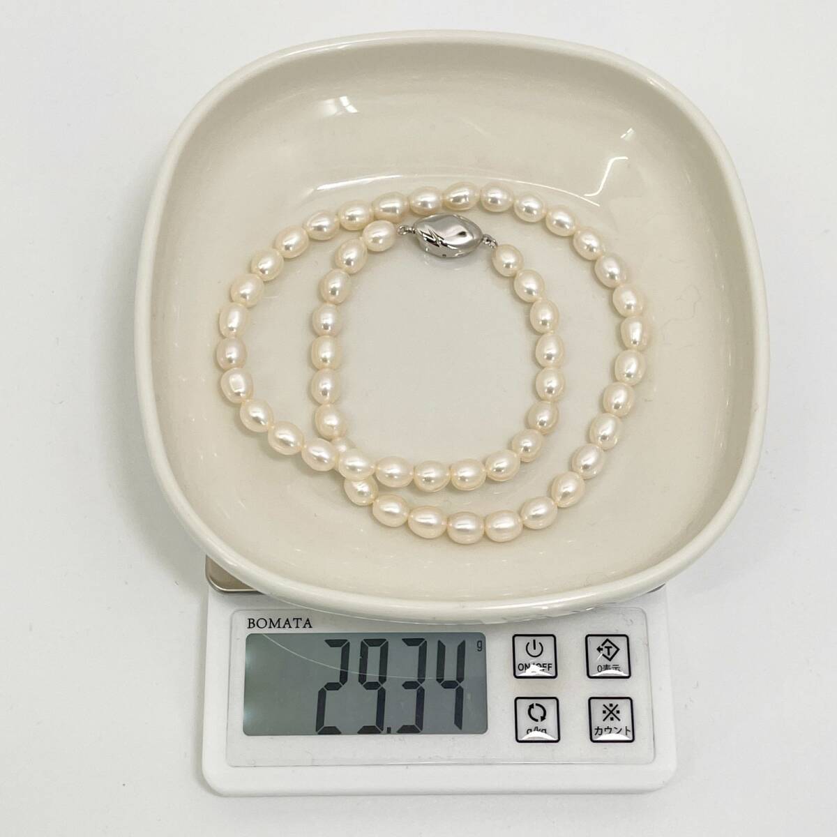 ミキモト コスメティックス 淡水パール シルバー ネックレス/24 ミキモト コスメティックス 淡水パール シルバー ネックレス/24