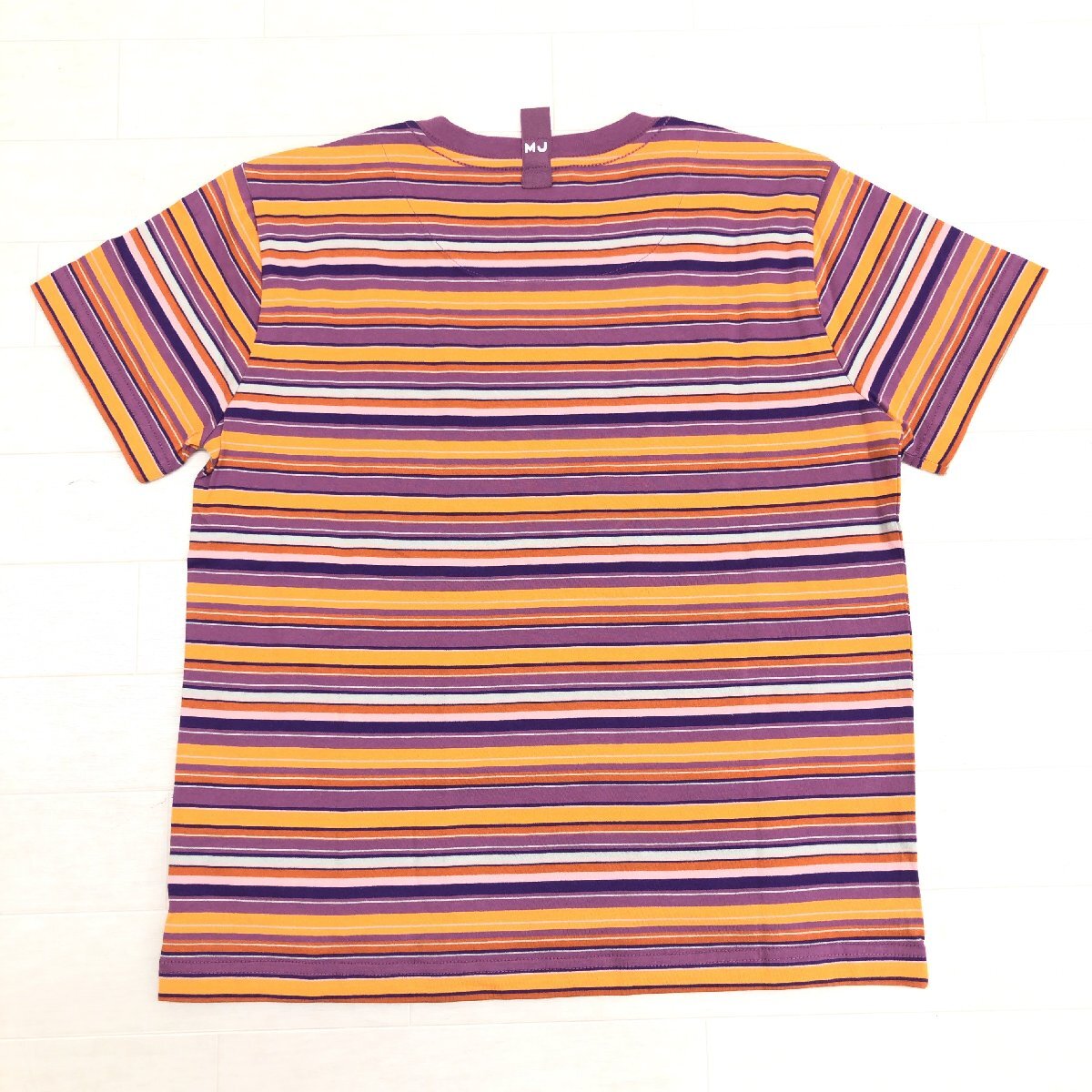 新品 MARC JACOBS マークジェイコブス 定価18,000円 カラーストライプ ザ Tシャツ M マルチカラー 半袖 ロゴプリント トルコ製 国内正規品_画像2