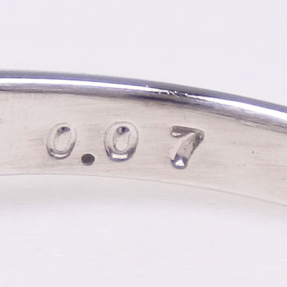 真珠 D0.07 リング?指輪9.0 ｍｍ Pt900プラチナ×ブラックパール（齩蝶真珠）×ダイヤモンド 13號 グレー レディース【19160139】中古